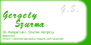 gergely szurma business card